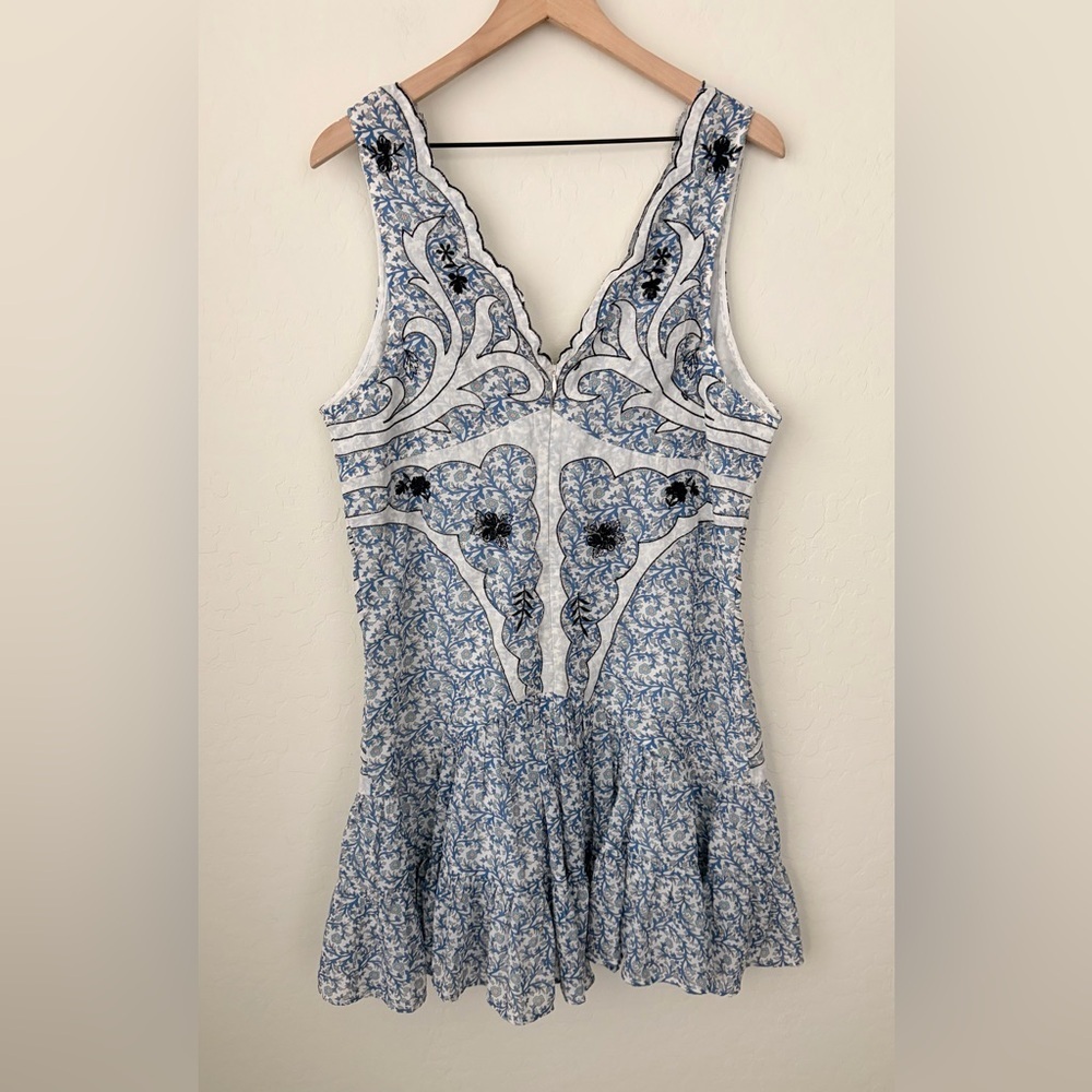 NWT By Anthropologie V-Neck Printed Mini Dress - Picture 5 of 6